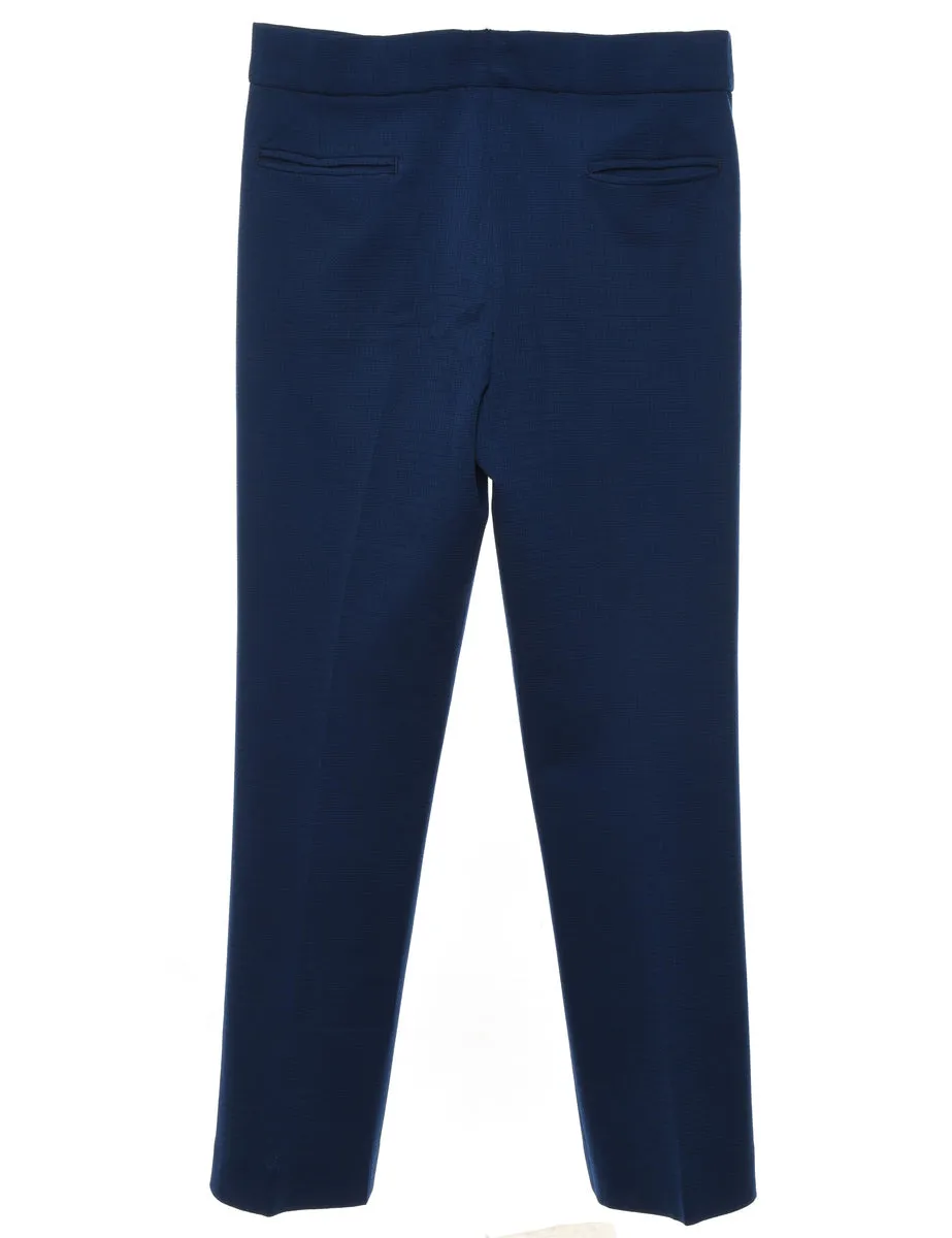 1970s Navy Classic Suit Trousers - W35 L33