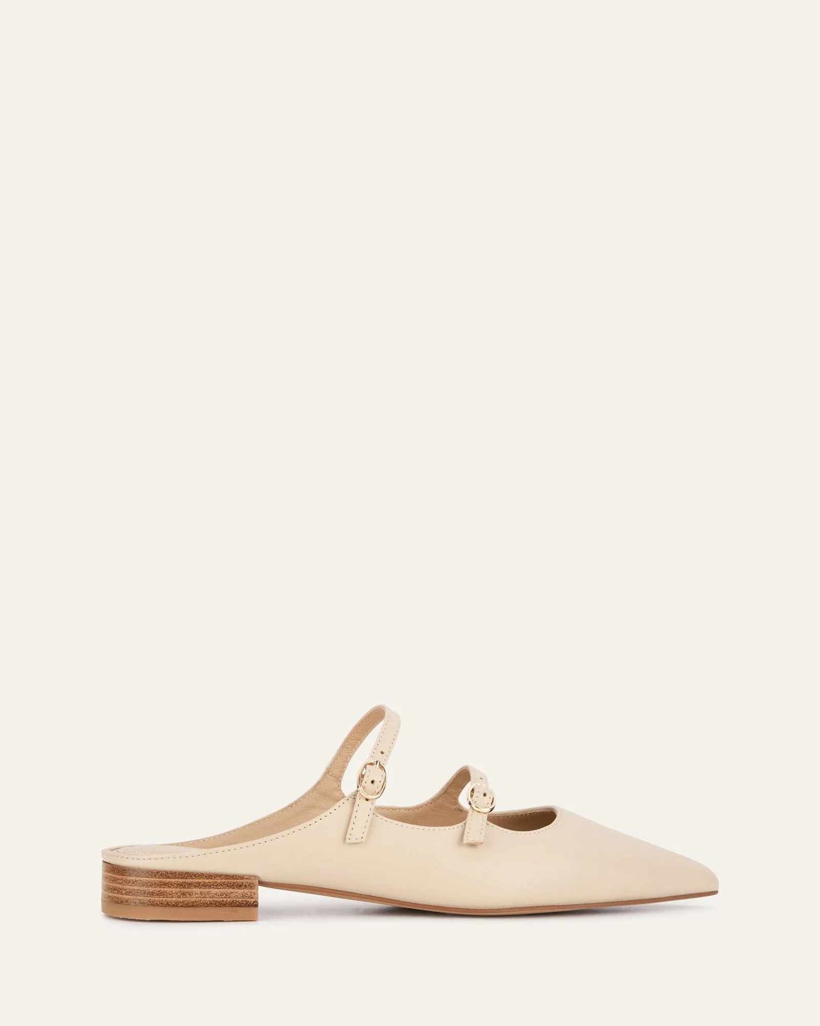 ADELE DRESS FLATS SAND LEATHER