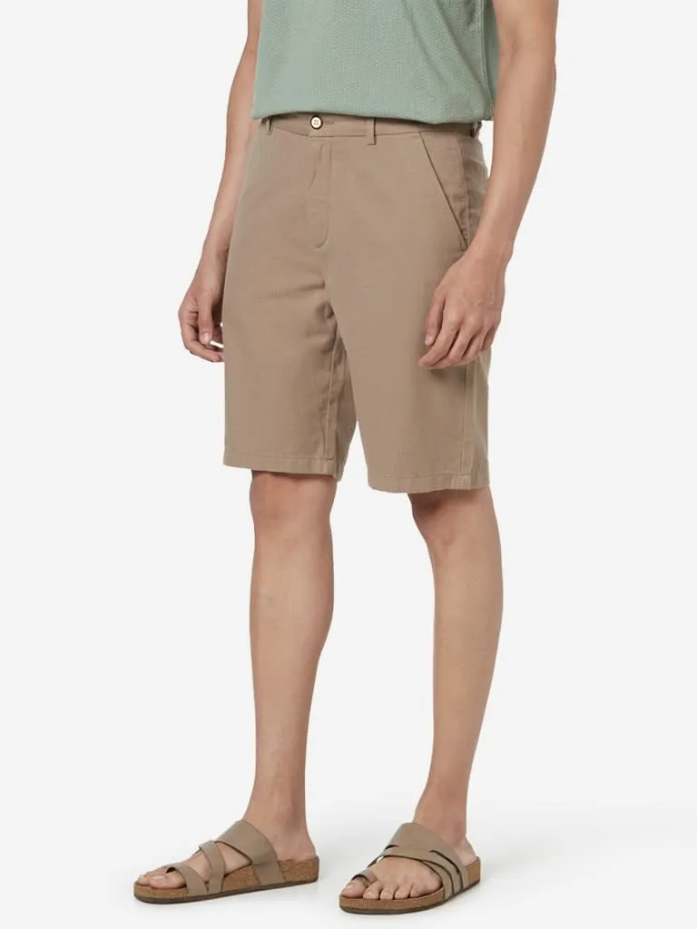 Ascot Beige Relaxed-Fit Shorts