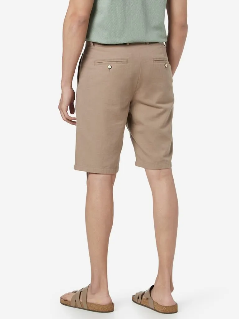 Ascot Beige Relaxed-Fit Shorts