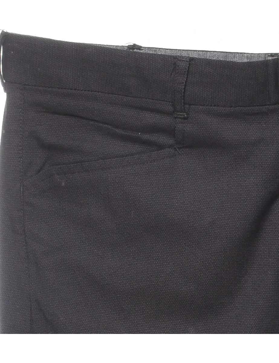 Black Classic Straight-Fit Trousers - W34 L28