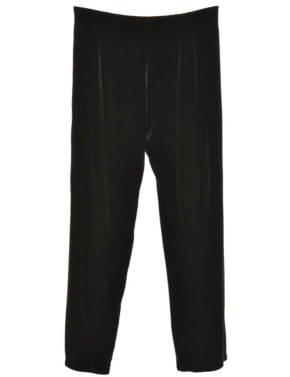 Black Velvet Trousers - W32 L33