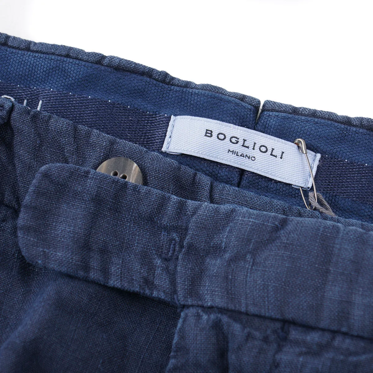 Boglioli Regular-Fit Linen Dress Pants