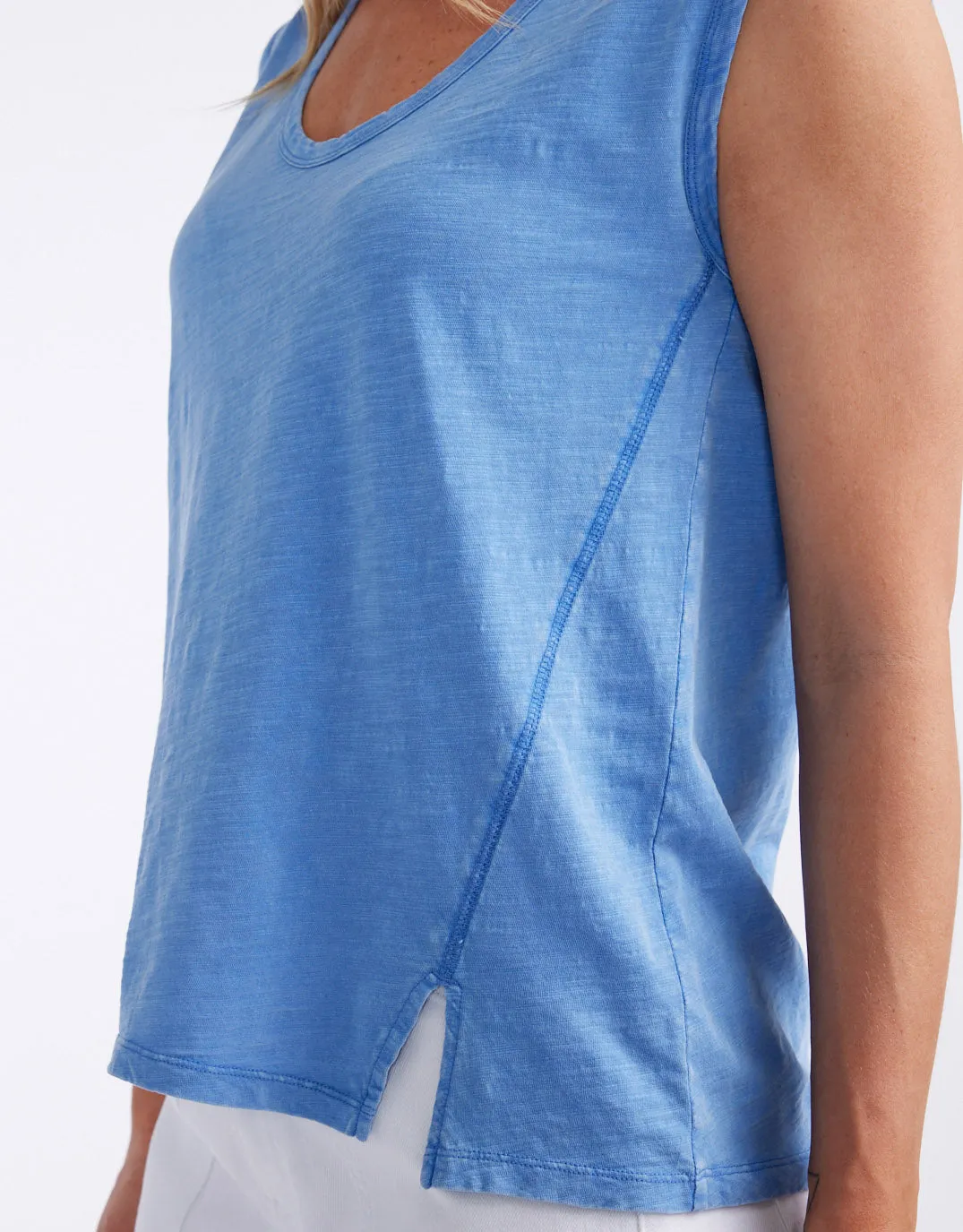 Cali Stitch Tank - Danish Blue