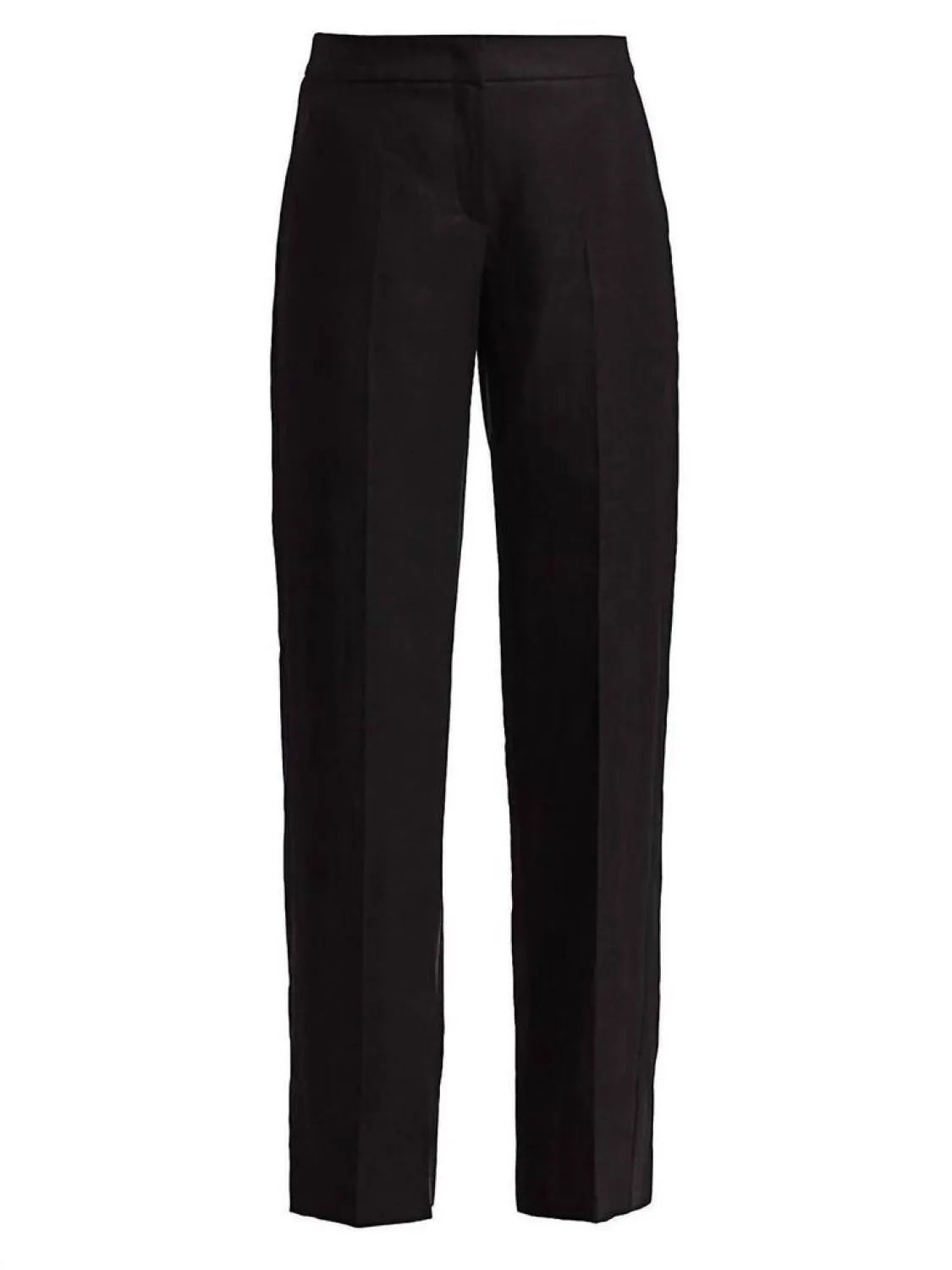 Canneti Full-Leg Linen Pant In Black