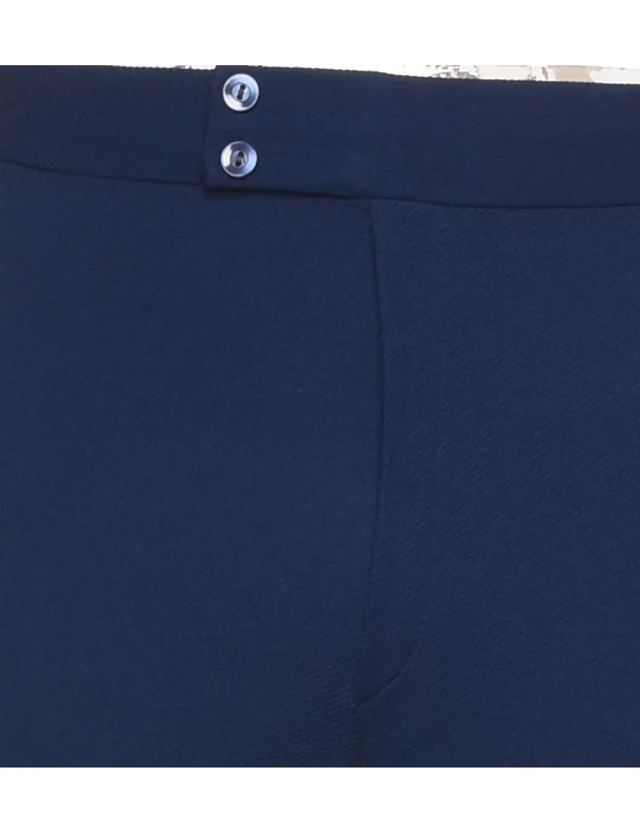 Classic Navy Flared Trousers - W31 L30