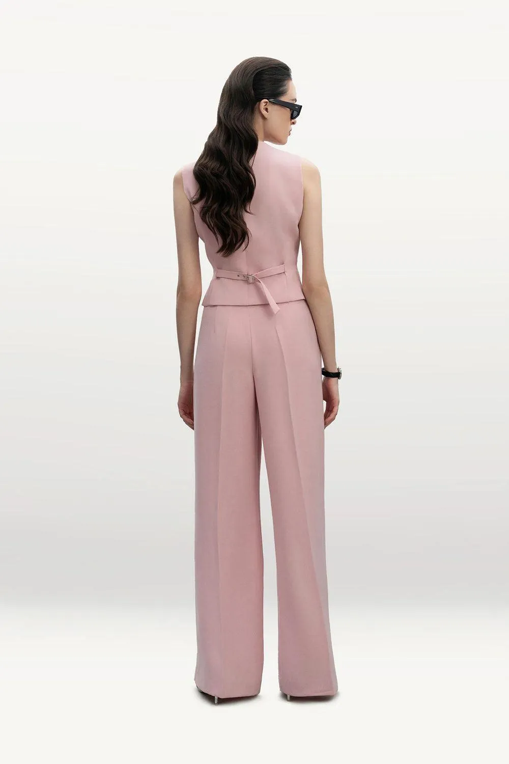 Clementine Straight Wide Leg Velvet Floor Length Pants