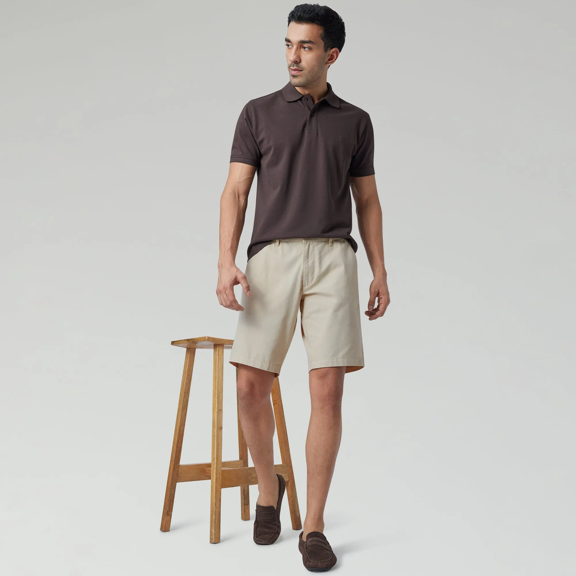 Element Cotton Chinos Shorts For Men Latte Brown