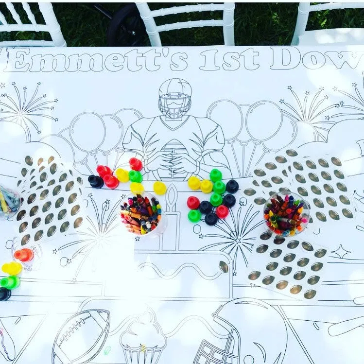 Football Coloring Tablecloth