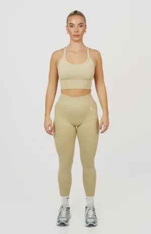 Form Seamless Scrunch Leggings & Sports Bra Set - Light Camel