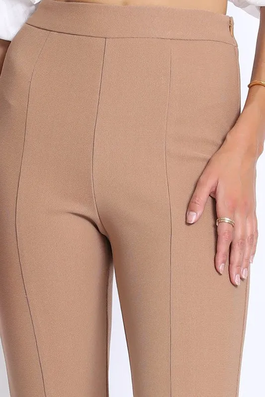 FRONT SLIT STRETCH PANTS