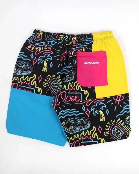 Get Rich 9" Inseam Nylon Shorts