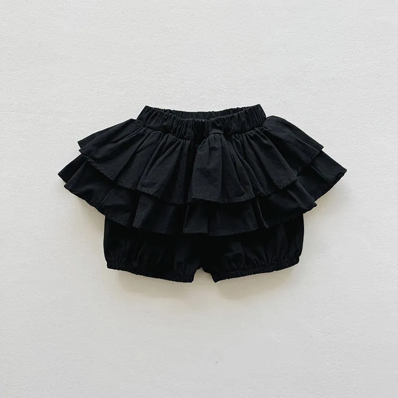 Girls' Ruffled Cotton Short