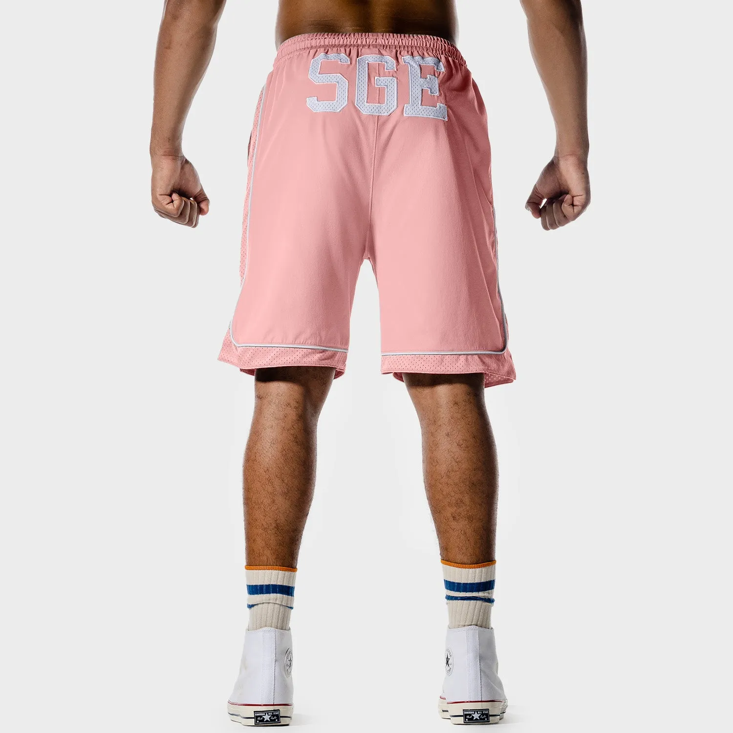 Golden Era Basketball Shorts - Flamingo Pink Marl