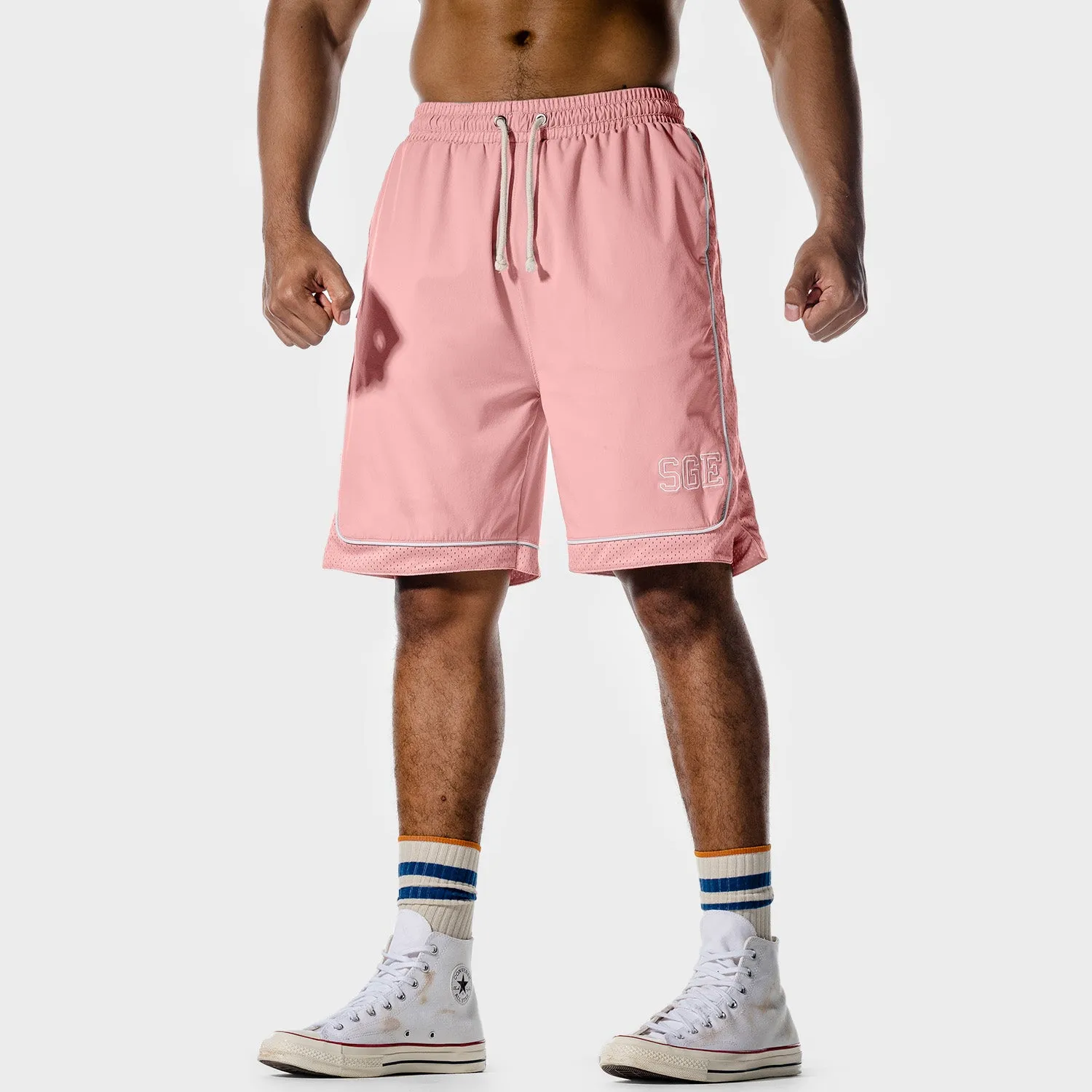 Golden Era Basketball Shorts - Flamingo Pink Marl