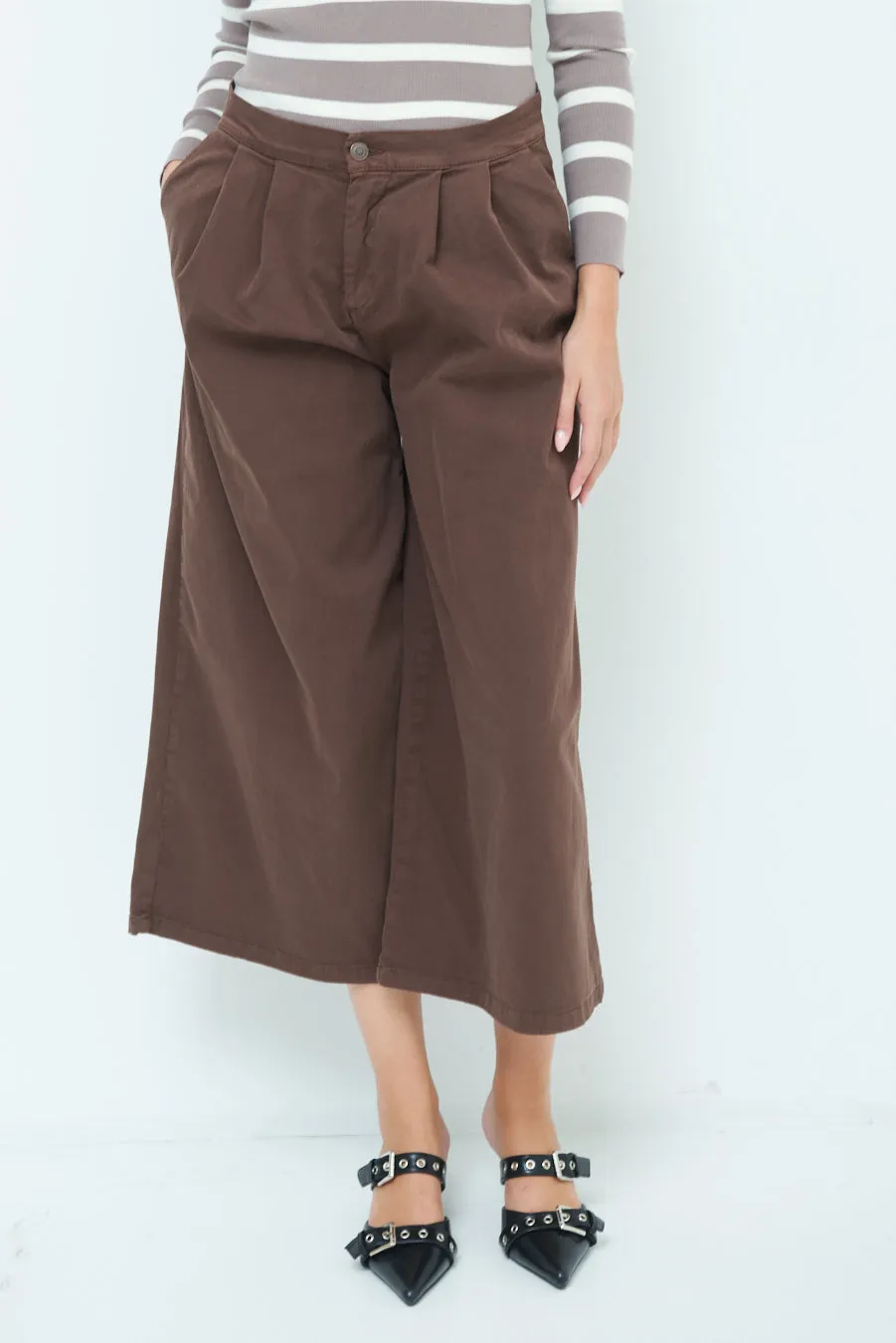 High-waisted culotte pants wholesale