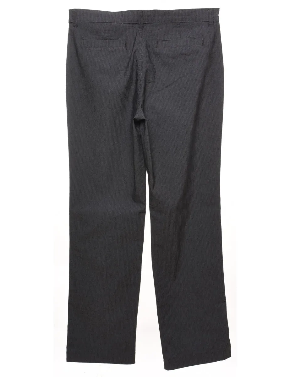 Lee Grey Classic Striped Trousers - W35 L33