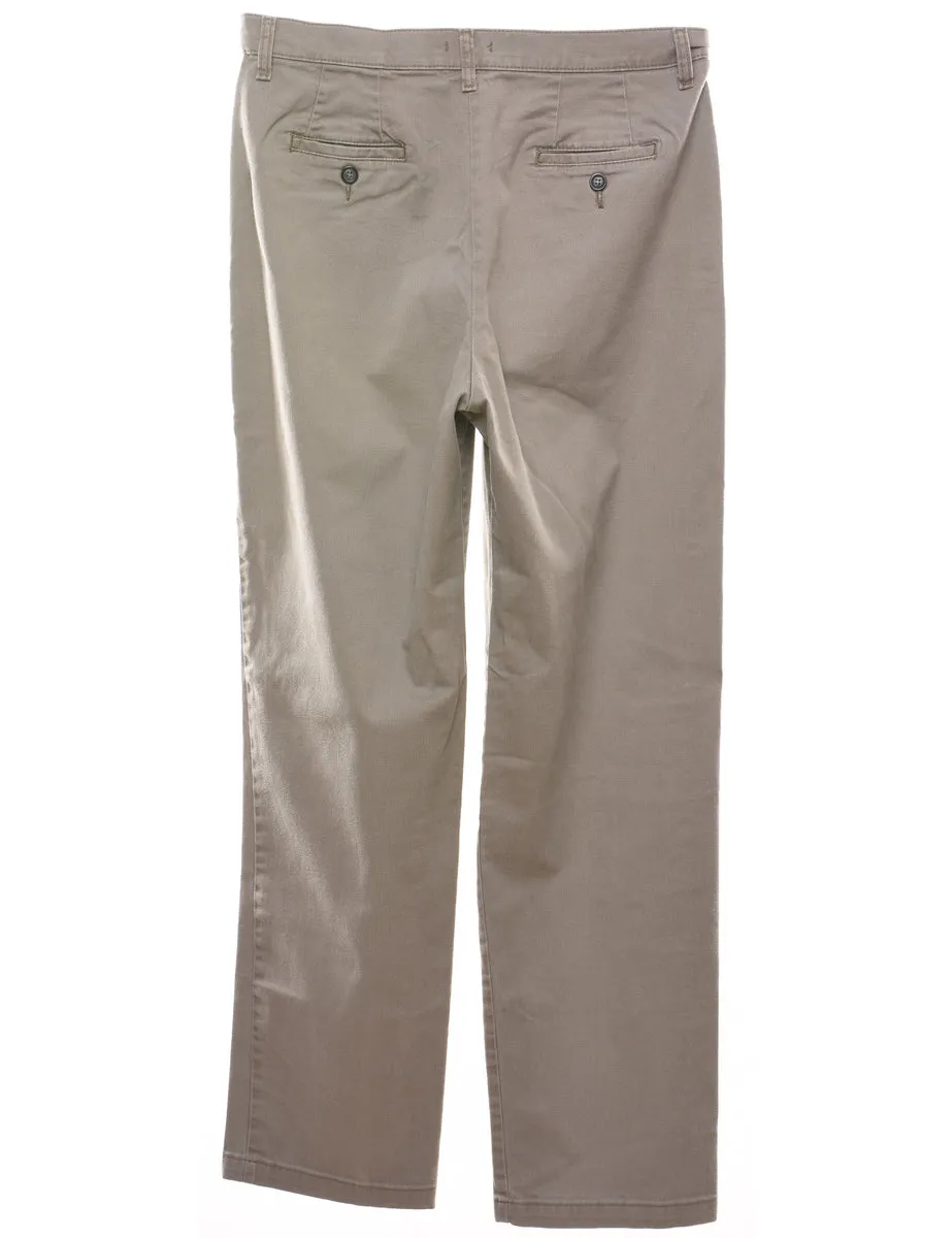 Lee Grey Straight-Fit Trousers - W32 L32