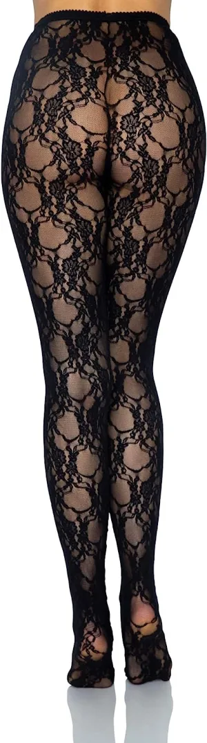 Leg Avenue Floral Lace Tights 9653