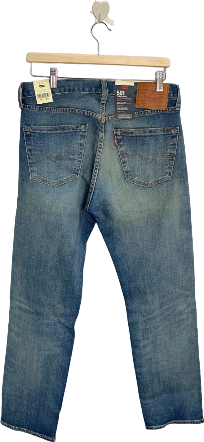 Levi's Blue 501 Original Stretch Extensible Jeans W30 L32