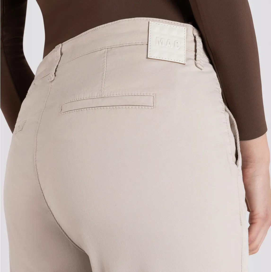 Mac Women's Chino Turn Up Ivory