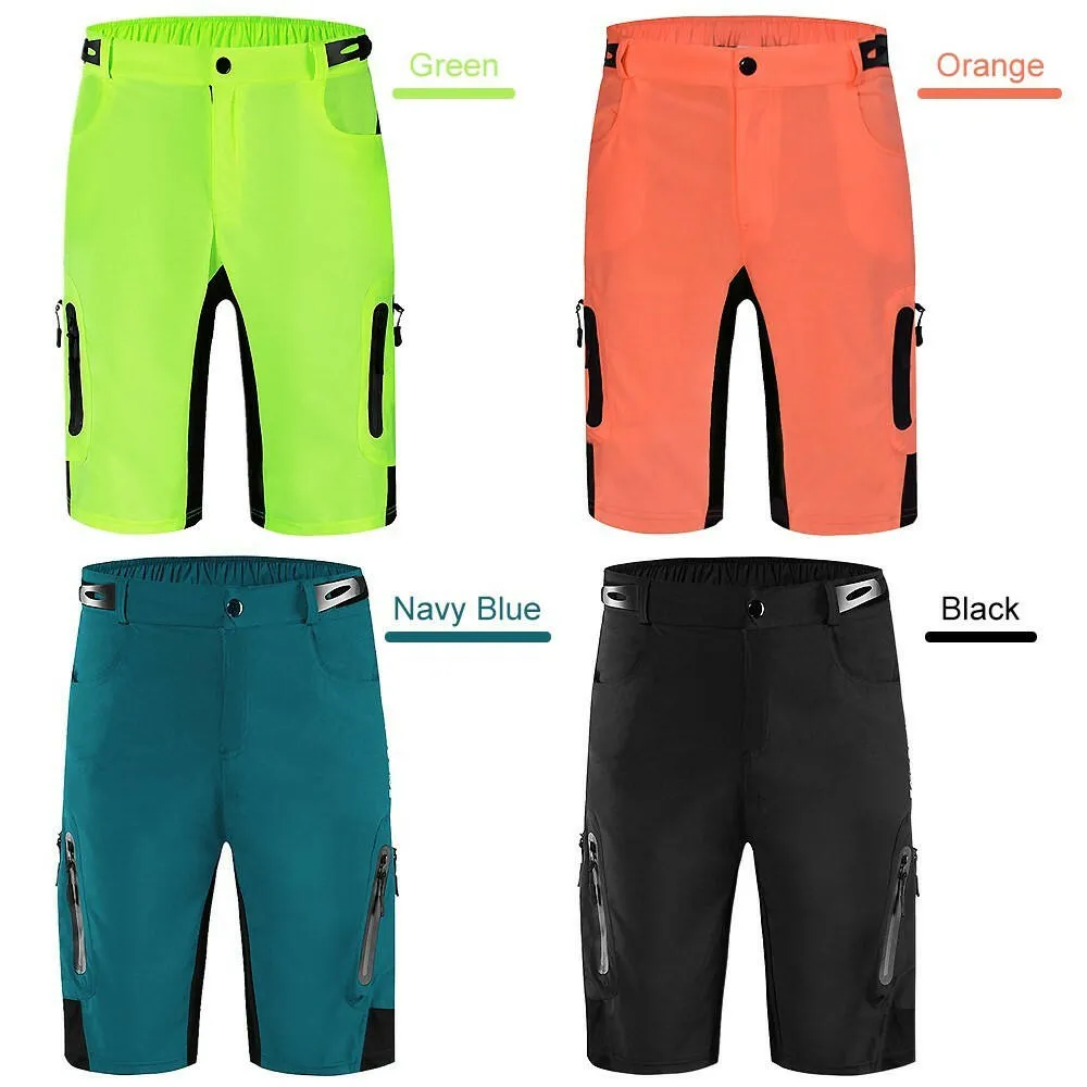 Men Loose Fit Cycling Shorts Breathable Quick Dry MTB Bike Shorts Outdoor Sports Running Biking Riding Fitness Casual Summer Shorts with 7 Pockets