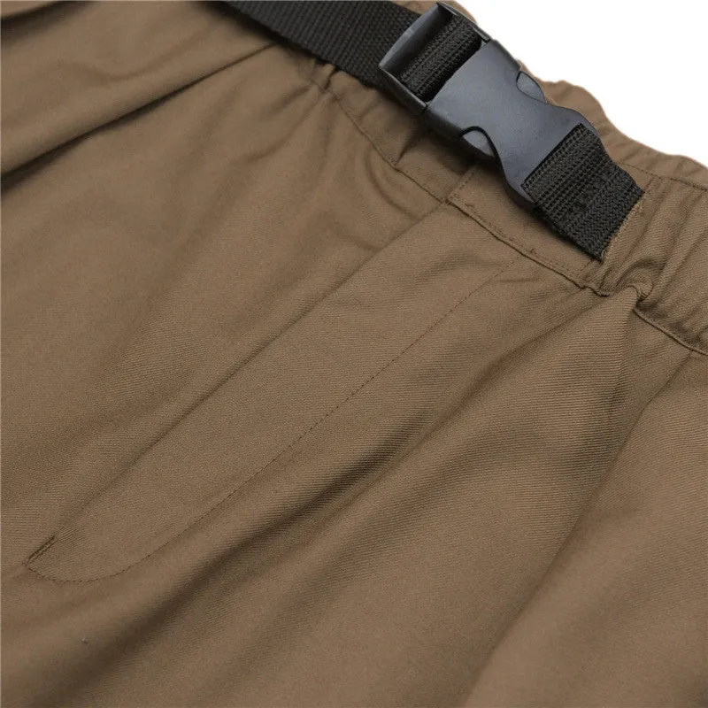 Men's Casual Belted Shorts - Olive Green