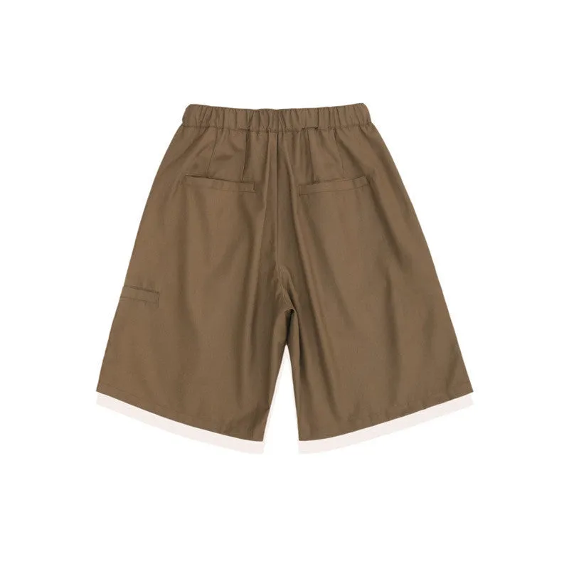 Men's Casual Belted Shorts - Olive Green