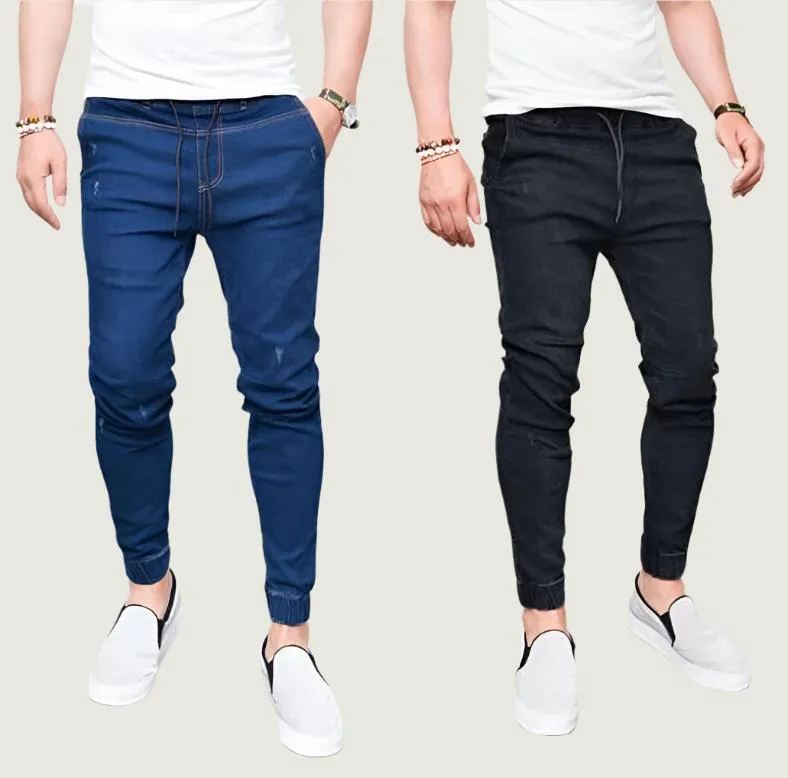 Men’s Slim Fit Drawstring Jeans – Casual and Comfortable Denim