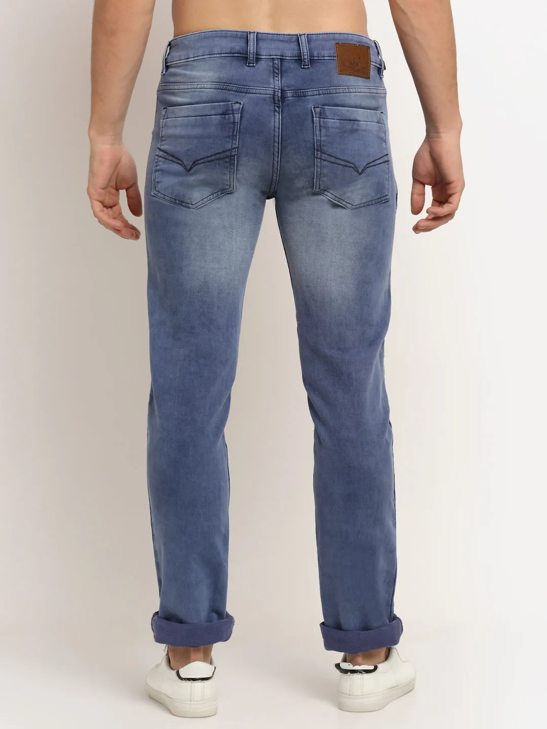 Men's Ultra Narrow fit Heavy Fade Sky Blue  Jeans