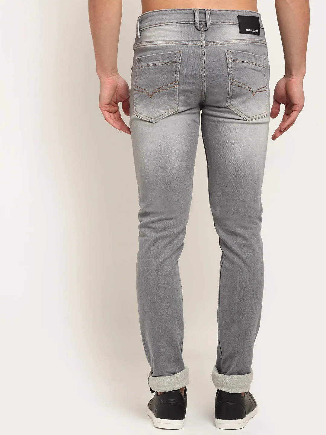 Men's Ultra Narrow fit Medium Fade Grey  Jeans