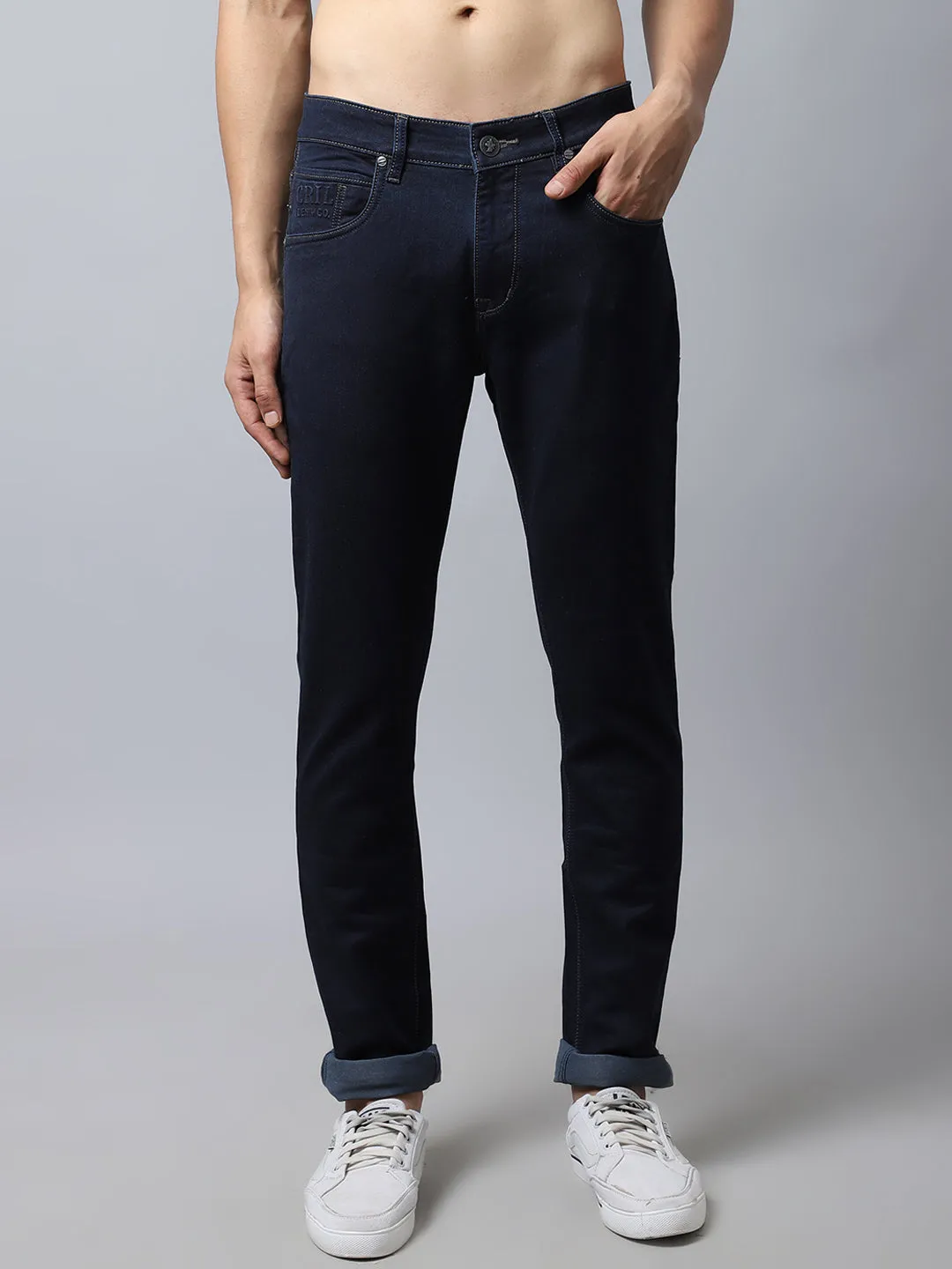 Men's Ultra Narrow fit No Fade Dark Blue  Jeans