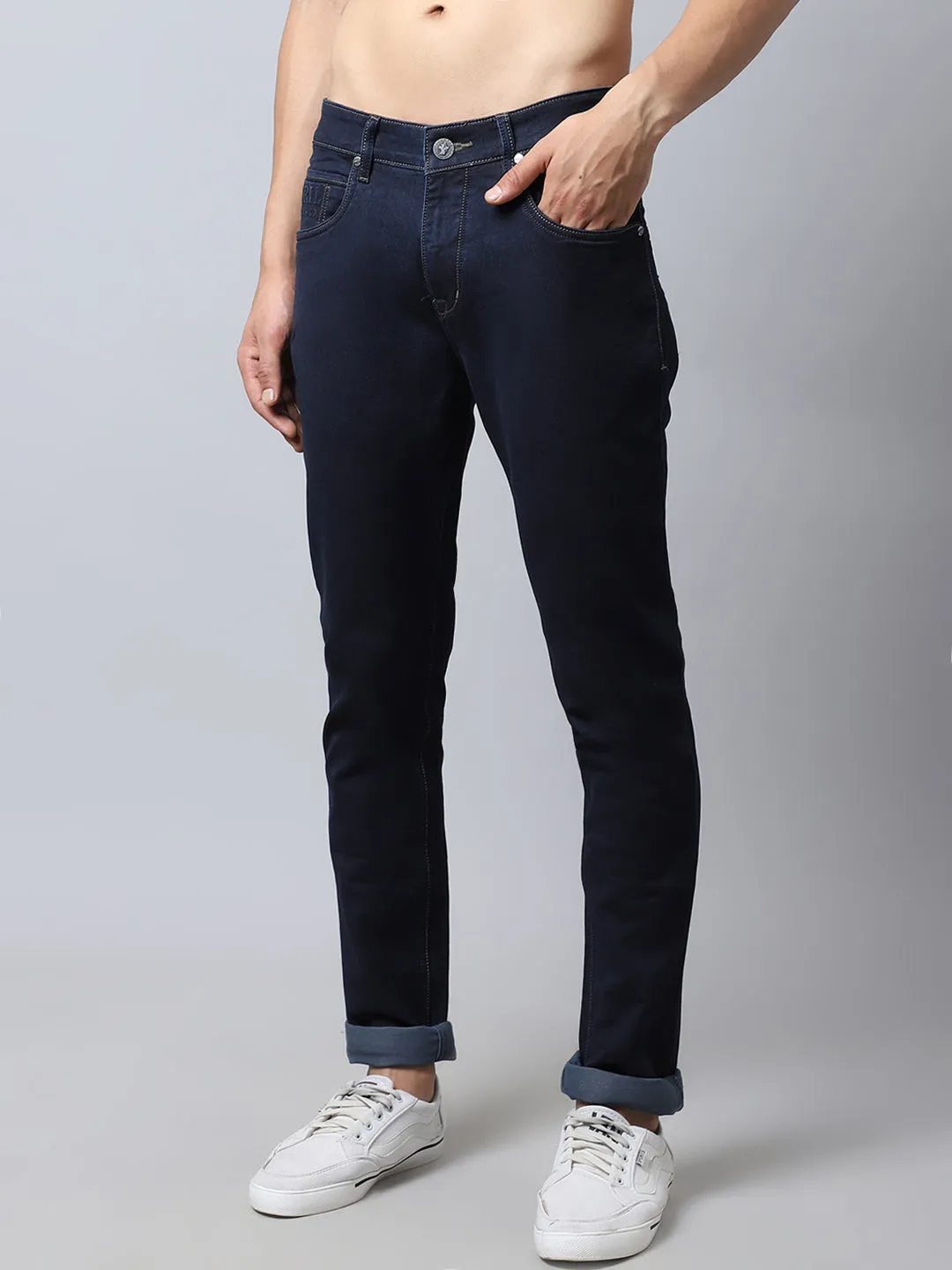 Men's Ultra Narrow fit No Fade Dark Blue  Jeans