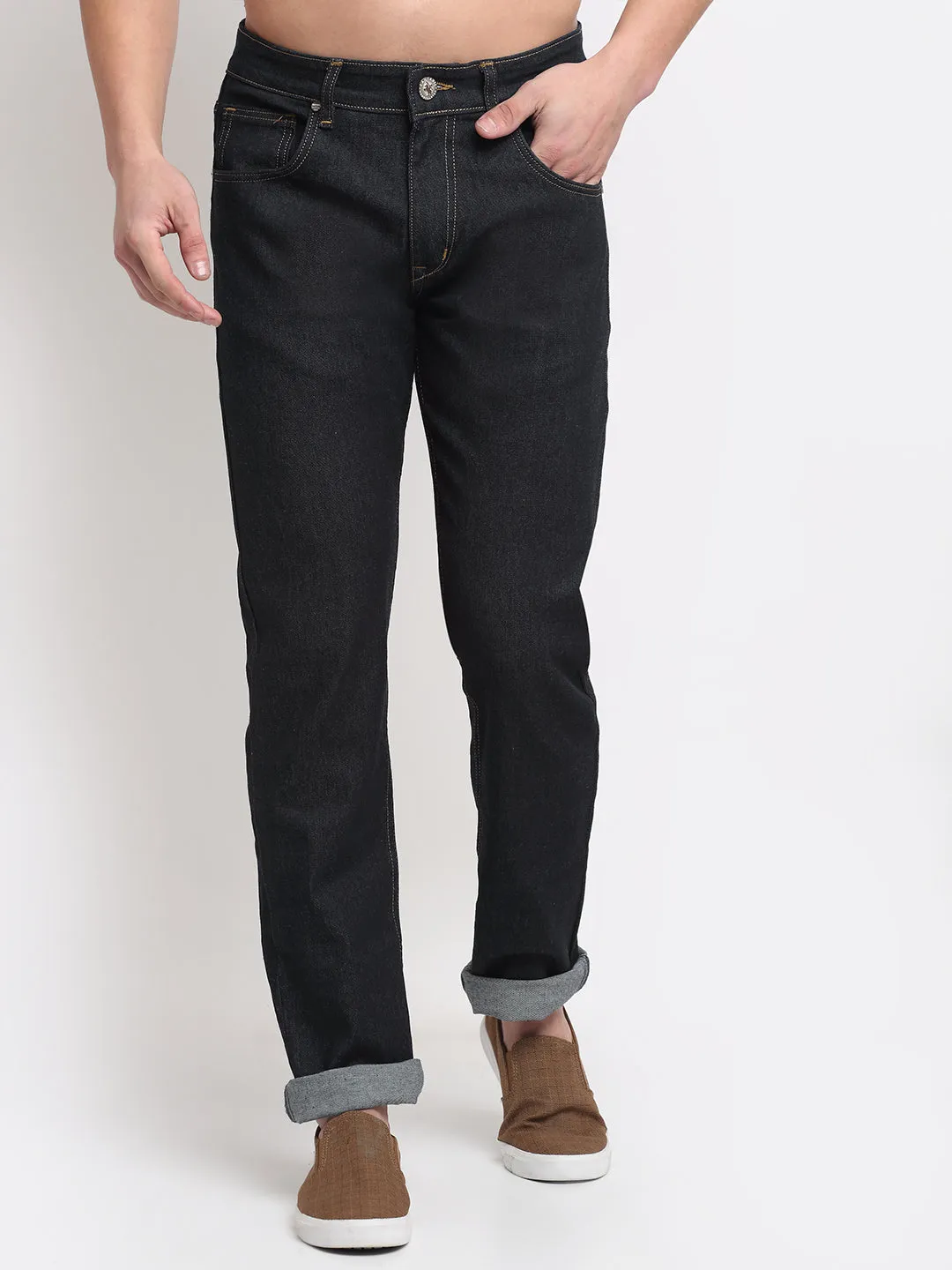 Men's Ultra Narrow fit No Fade Navy Blue  Jeans