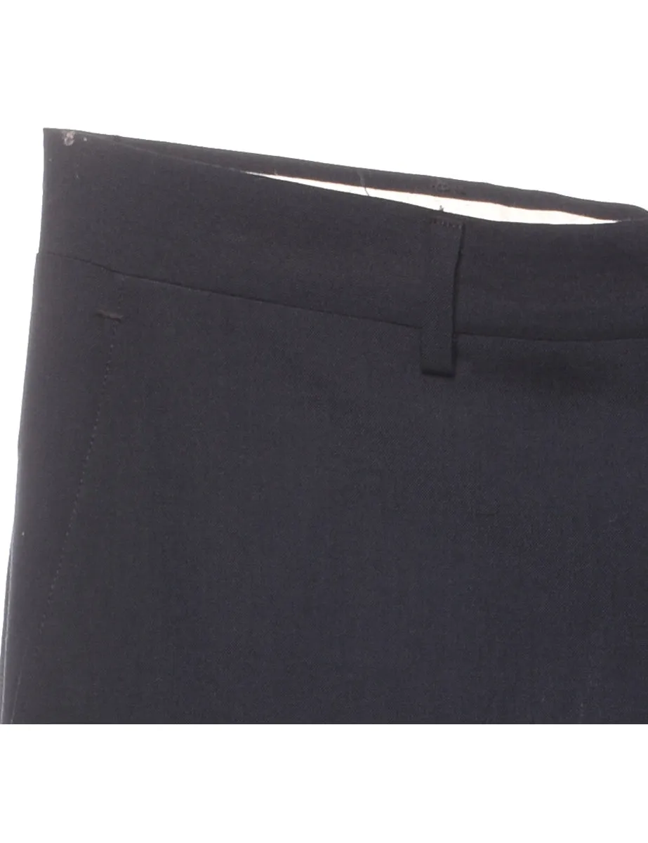 Navy Classic Straight-Fit Trousers - W32 L31