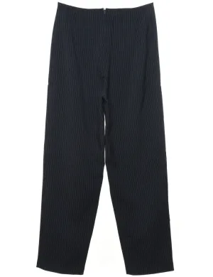 Navy Classic Striped Trousers - W26 L29