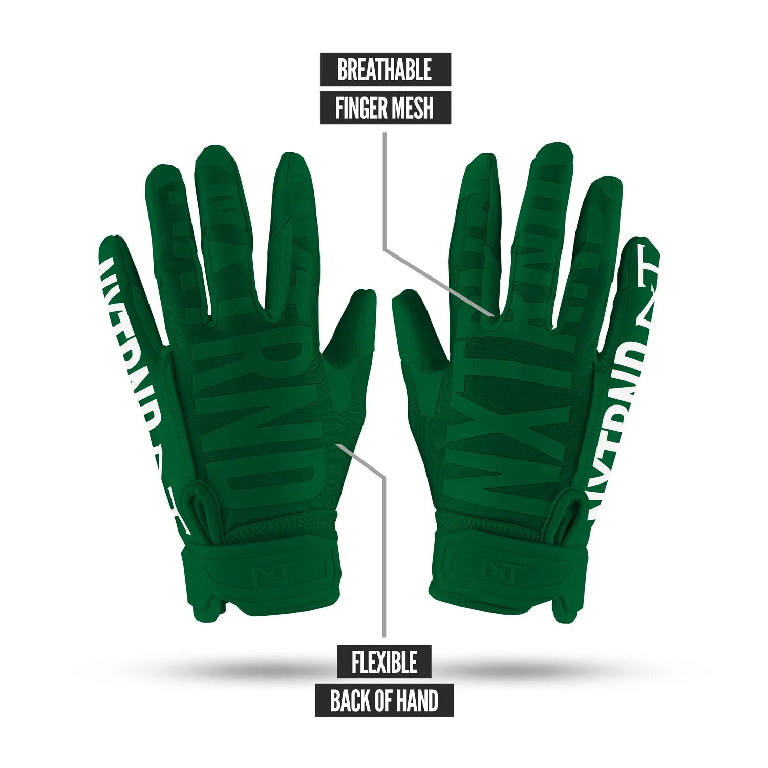 NXTRND G1® Football Gloves Dark Green