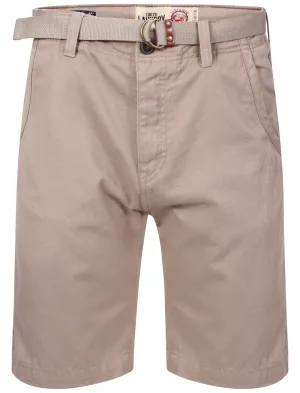 Odilon Cotton Chino Shorts in Stone - Tokyo Laundry