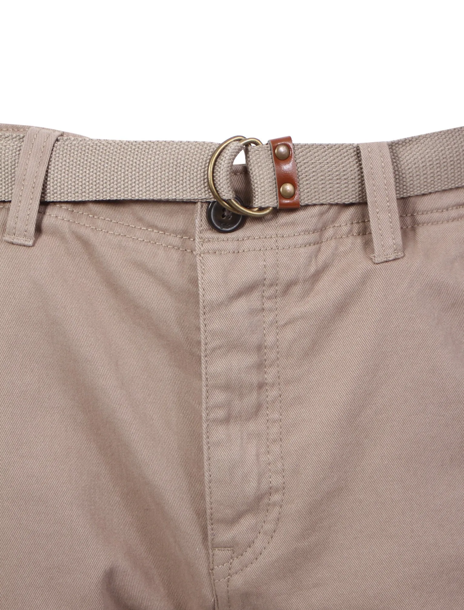 Odilon Cotton Chino Shorts in Stone - Tokyo Laundry