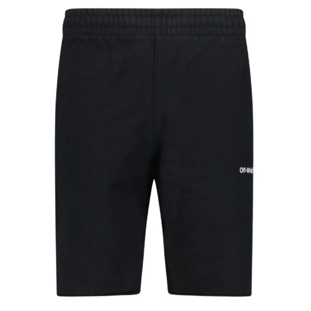 Off-White Wave Out! Diag Design Black Sweat Shorts