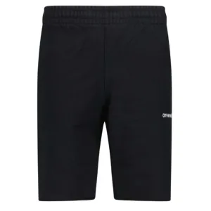 Off-White Wave Out! Diag Design Black Sweat Shorts