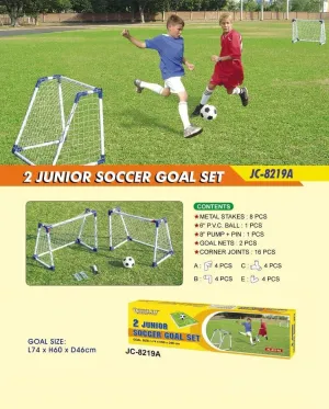 Outdoor Play Junior Sooccer Goal Set Unisex Outdoor White/Blue Jc-8219A