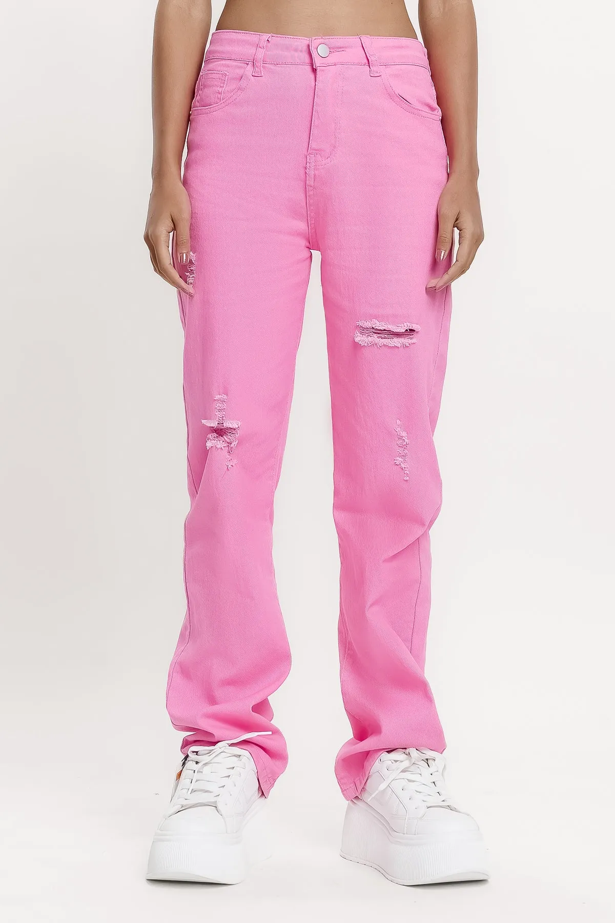 Pink Slim Fit Jeans