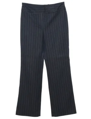 Pinstripes Navy Classic Trousers - W32 L31