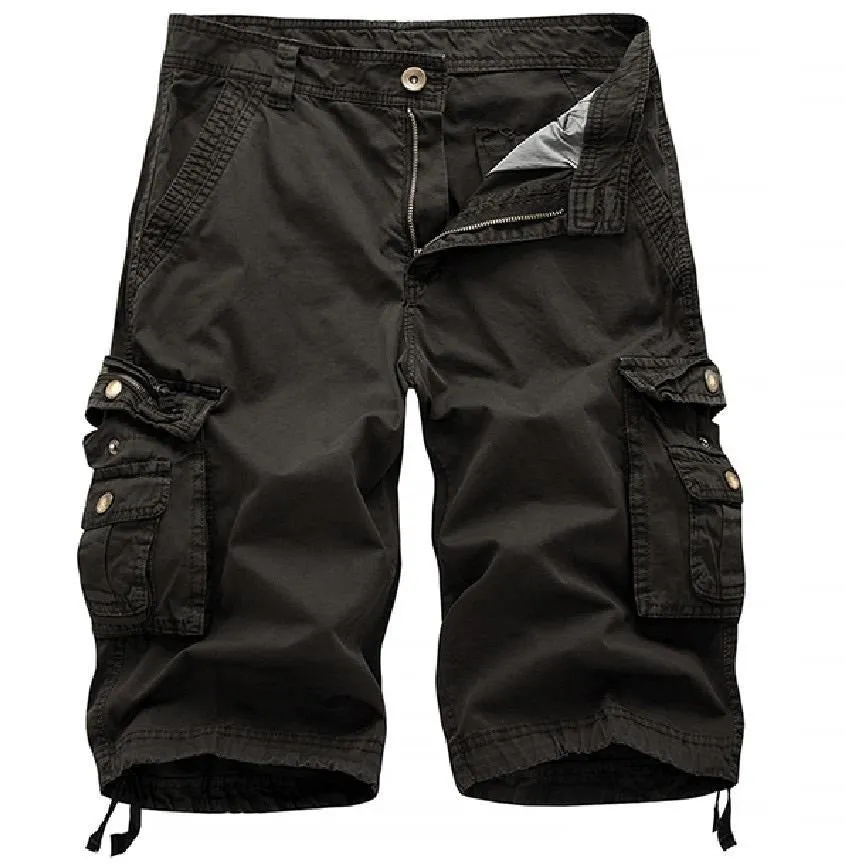 Plus Size Men's Cargo Combat Shorts Cotton Versatile Half Pants Twill Knee 3/4 Short Big Size Waist from 36” - 48”| A082