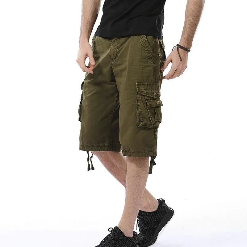 Plus Size Men's Cargo Combat Shorts Cotton Versatile Half Pants Twill Knee 3/4 Short Big Size Waist from 36” - 48”| A082