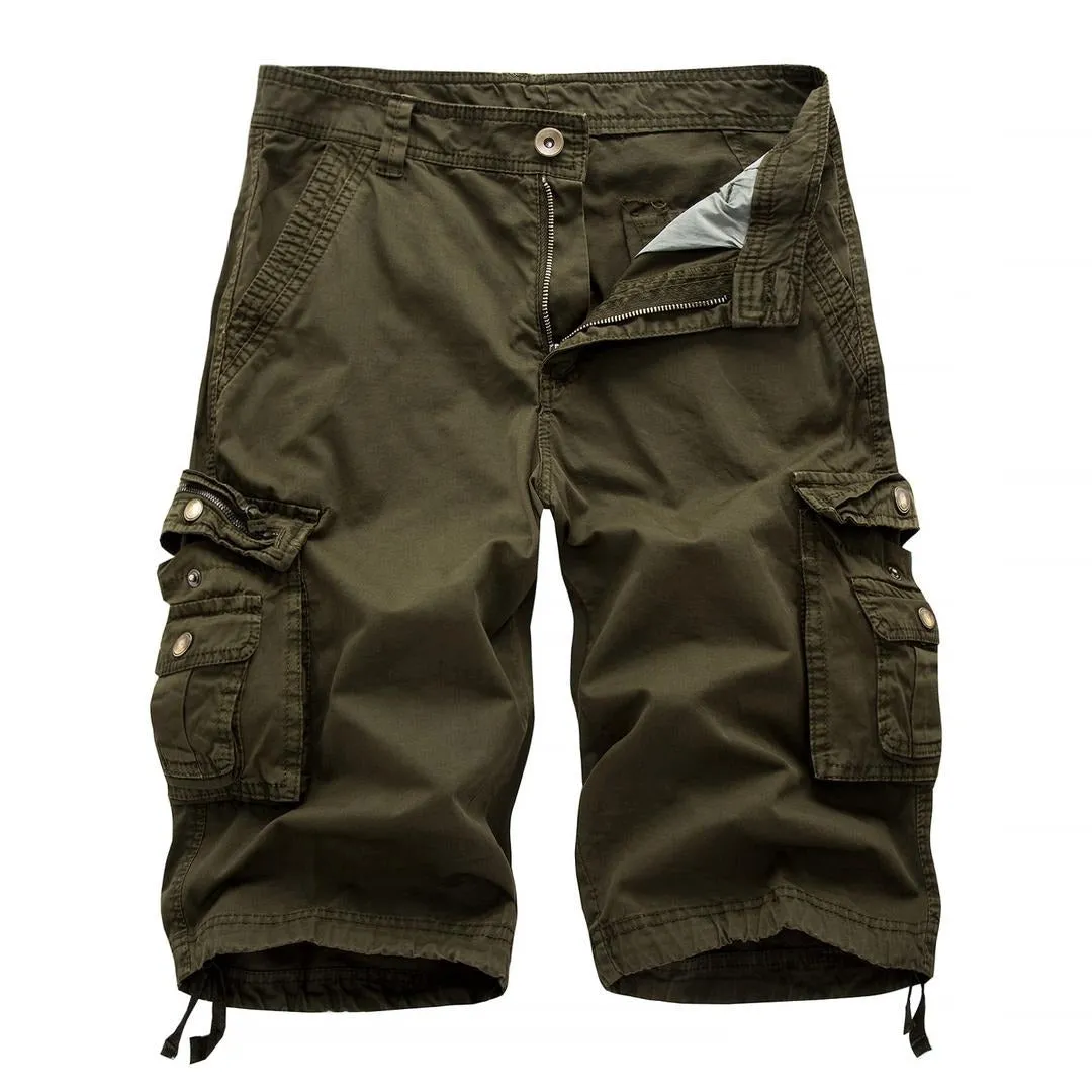 Plus Size Men's Cargo Combat Shorts Cotton Versatile Half Pants Twill Knee 3/4 Short Big Size Waist from 36” - 48”| A082