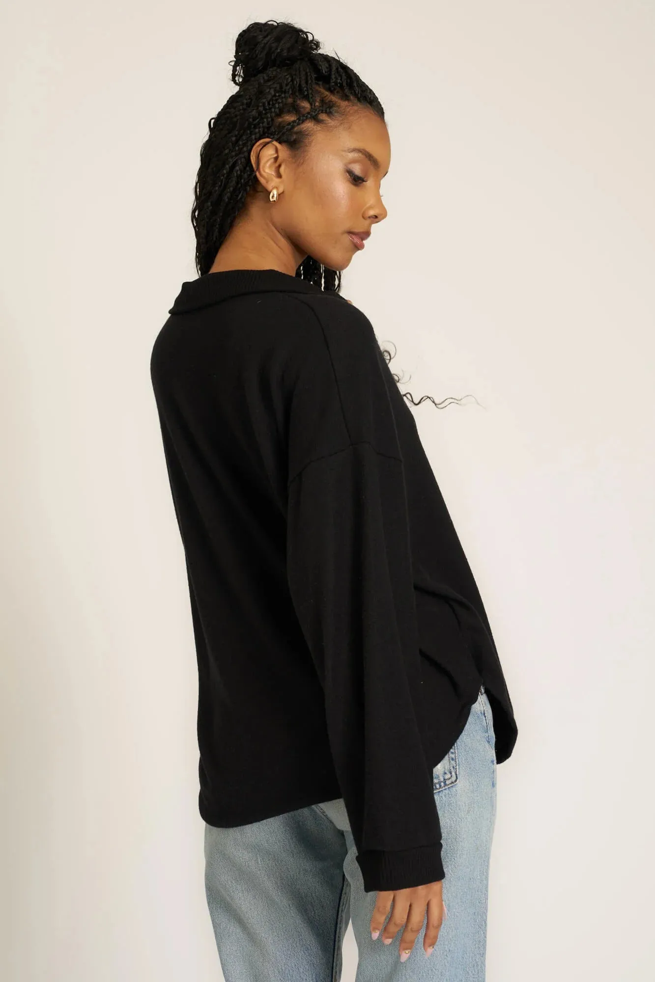 Project Social T Chiara Cozy Collared Pullover