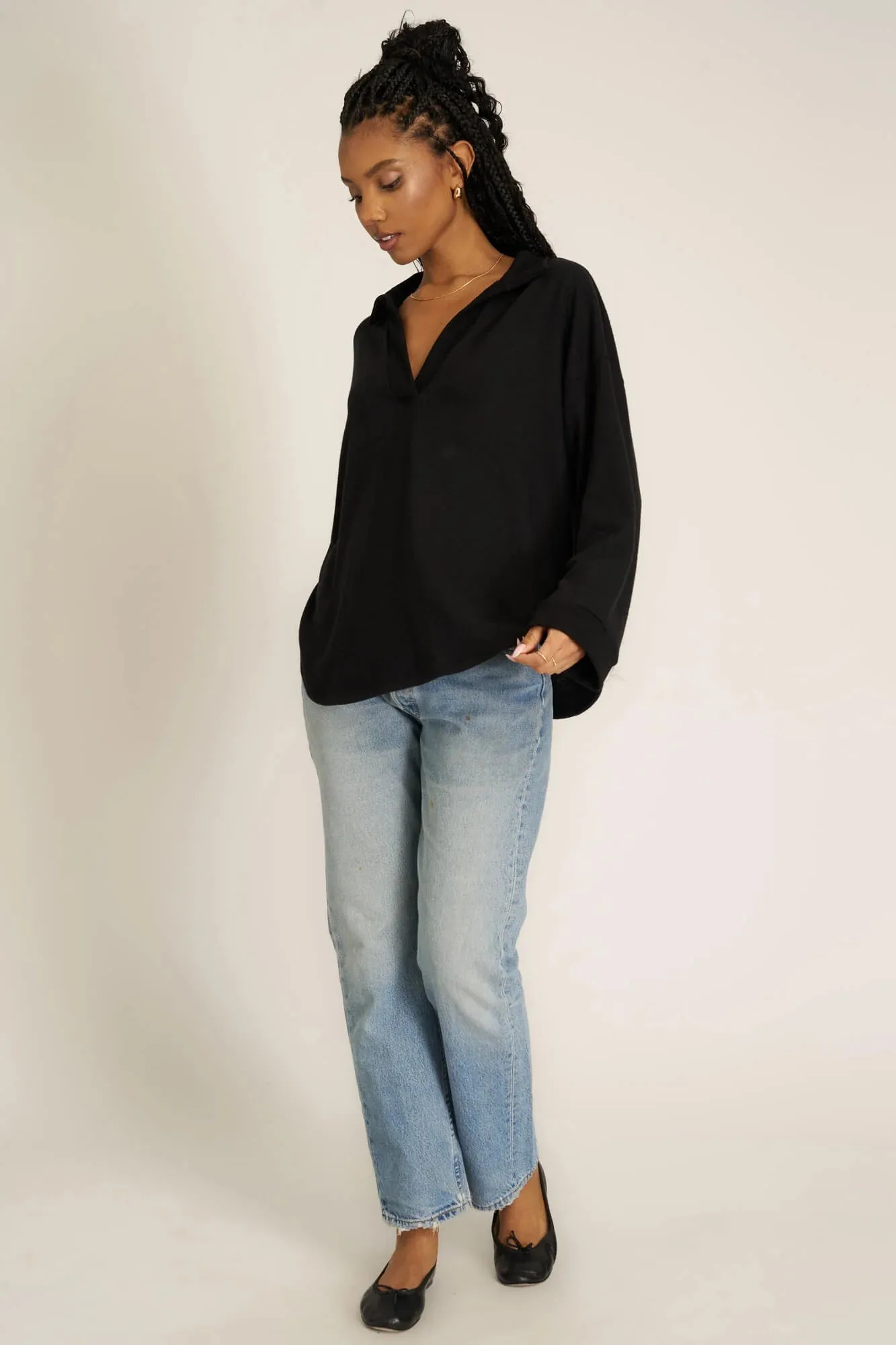 Project Social T Chiara Cozy Collared Pullover