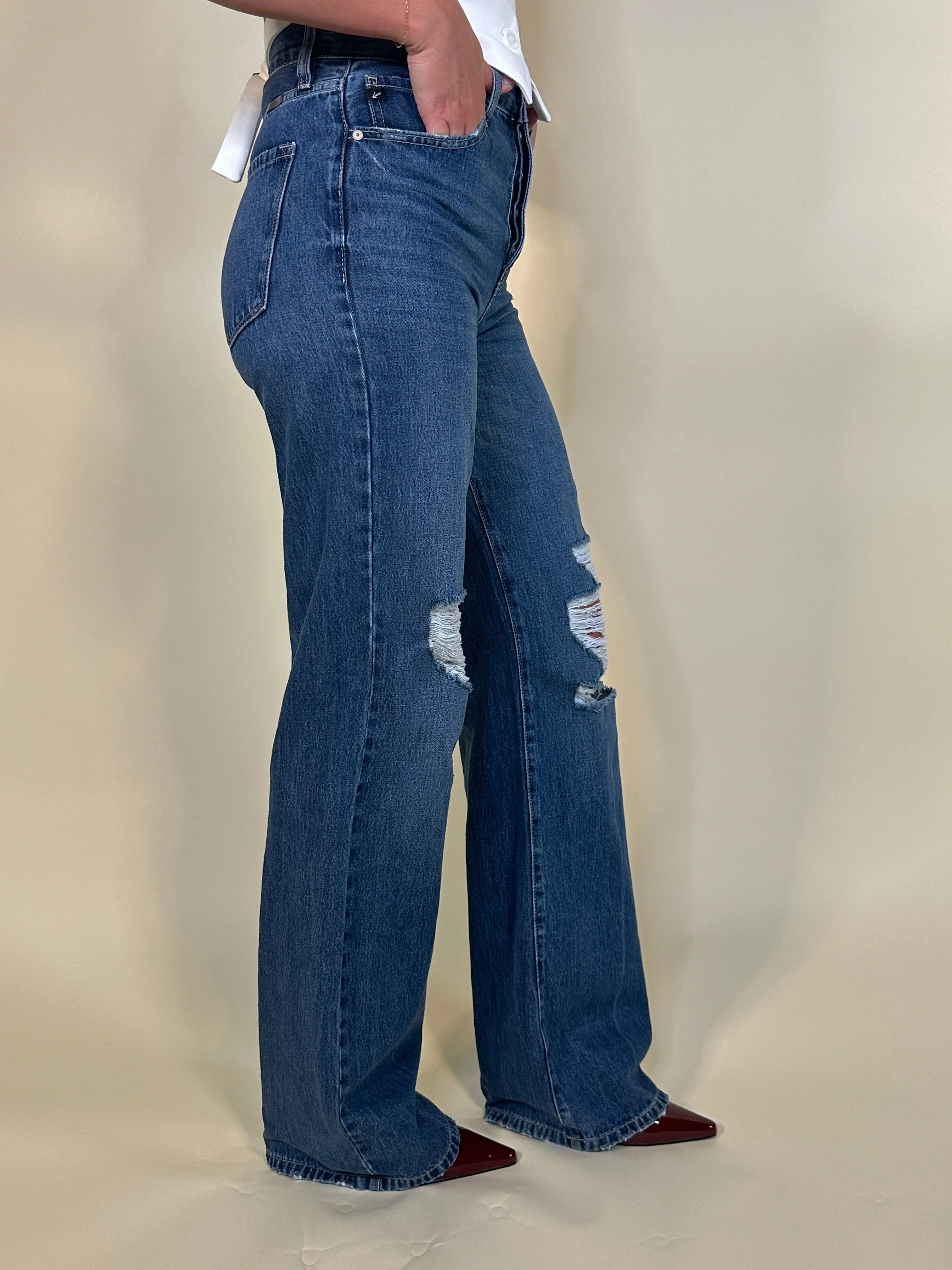 Relaxed Fit High Rise Jean